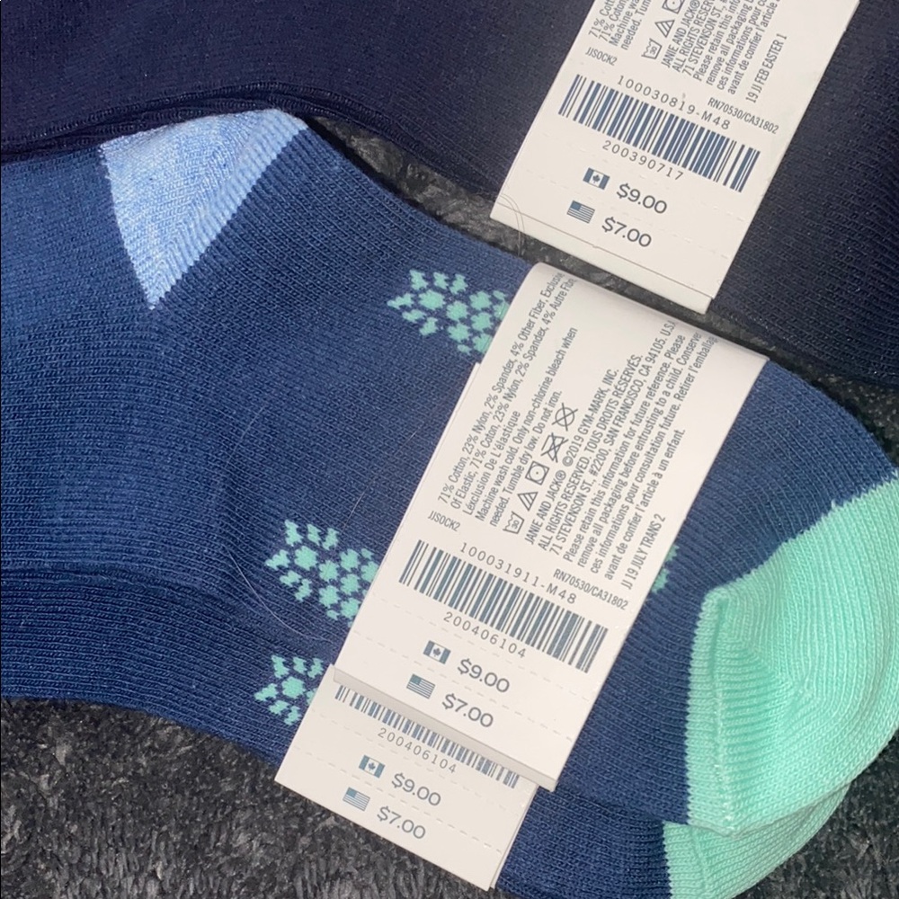 Janie and Jack Blue and Navy Socks Set - Picture 4 of 4